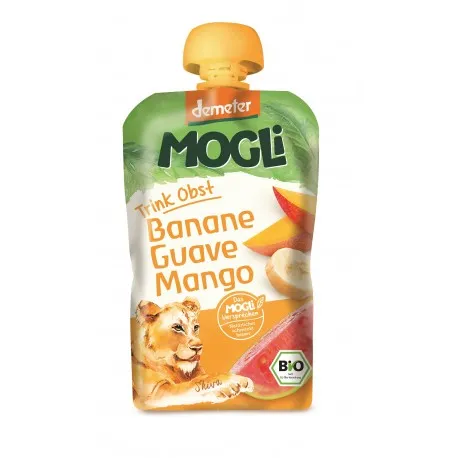 Piure fructe banane, guava, mango, 100 g, Mogli