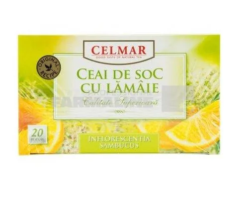 Celmar Ceai soc cu lamaie 20 plicuri