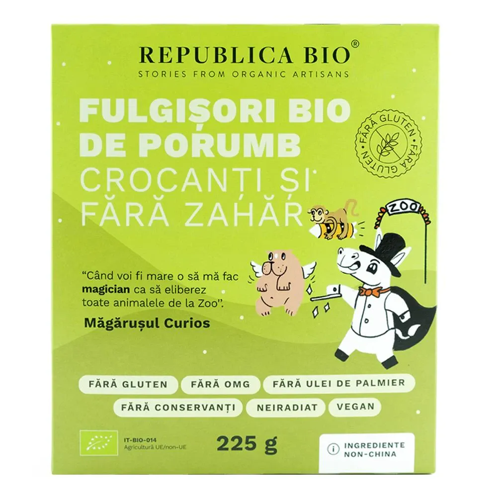 Republica Bio Fulgisori de porumb crocanti fara zahar x 225 grame