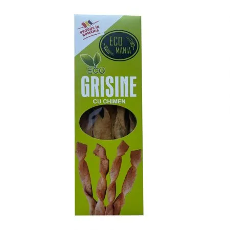 Grisine bio cu chimen, 125 g, Ecomania