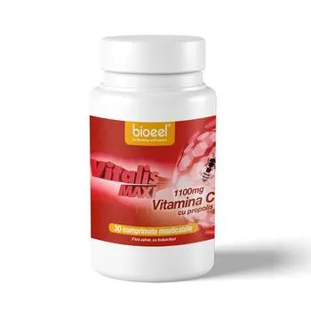 Vitamina C 1100mg cu propolis Vitalis Max, 30 comprimate, Bioeel