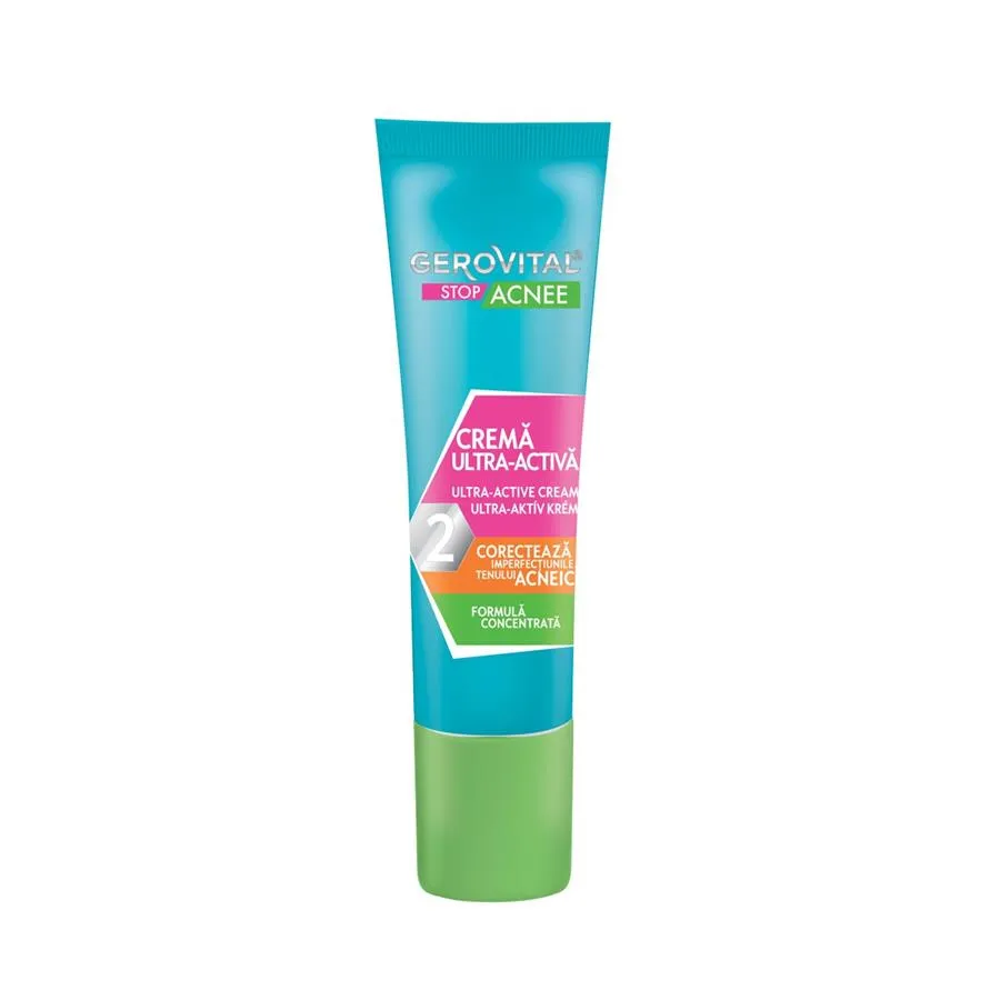 Crema ultra activa Stop Acnee, 15 ml, Gerovital 458