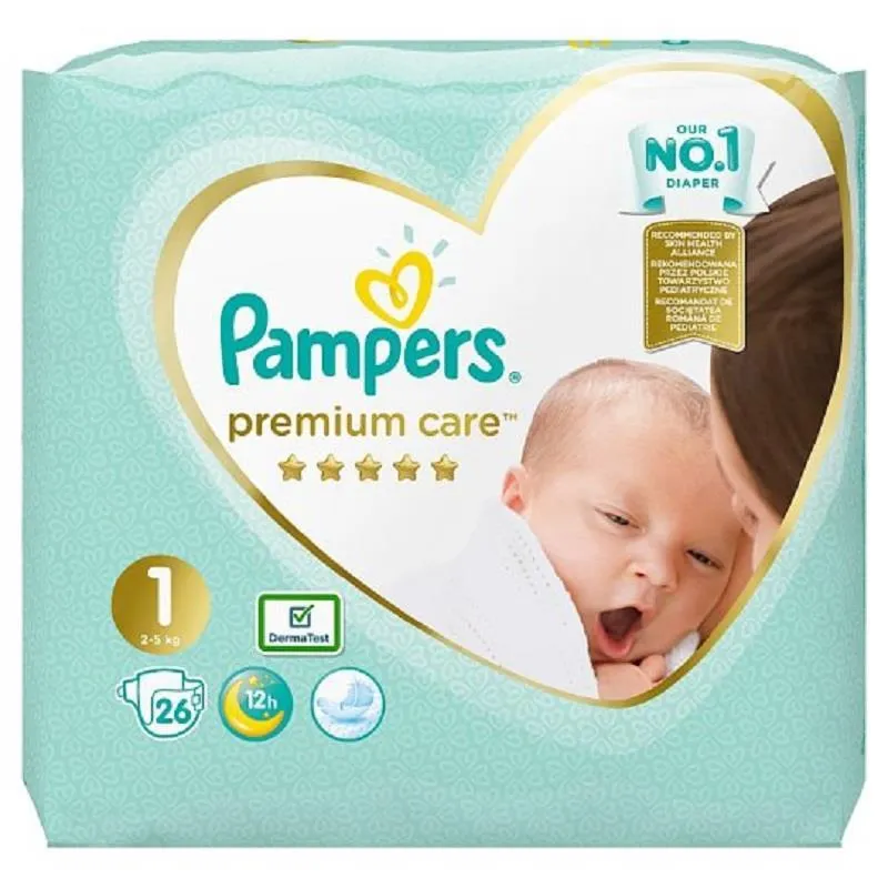 Pampers 1 Premium Care New Born SP 2-5 kg x 26buc