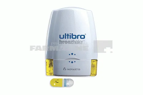 ULTIBRO BREEZHALER 85 micrograme/43 micrograme X 30 CAPS. CU PULB. DE INHAL. 85micrograme/43micrograme NOVARTIS EUROPHARM L