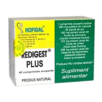 Redigest Plus, 40 comprimate, Hofigal