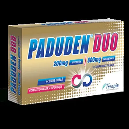 Paduden Duo, 200 mg/500 mg, 10 comprimate filmate, Terapia