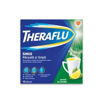 Theraflu Sinus raceala si gripa, 10 plicuri, Haleon