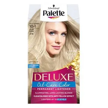 Vopsea de par permanenta Palette Deluxe Oil-Care 218 Blond Argintiu,135ml, Schwarzkopf