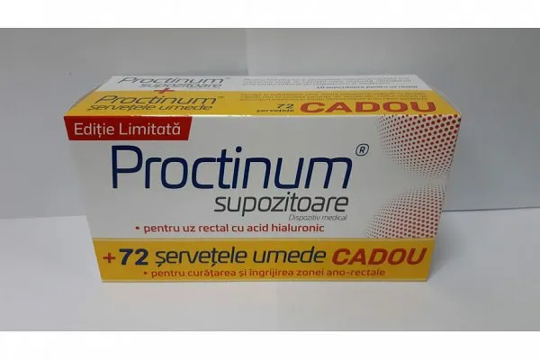 PROCTINUM SET 10 SUP+SERVETELE UMEDE 72 BUC ZDROVIT