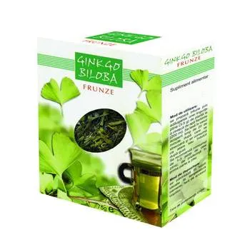 Ceai Ginkgo Biloba frunze, 75g, Parapharm