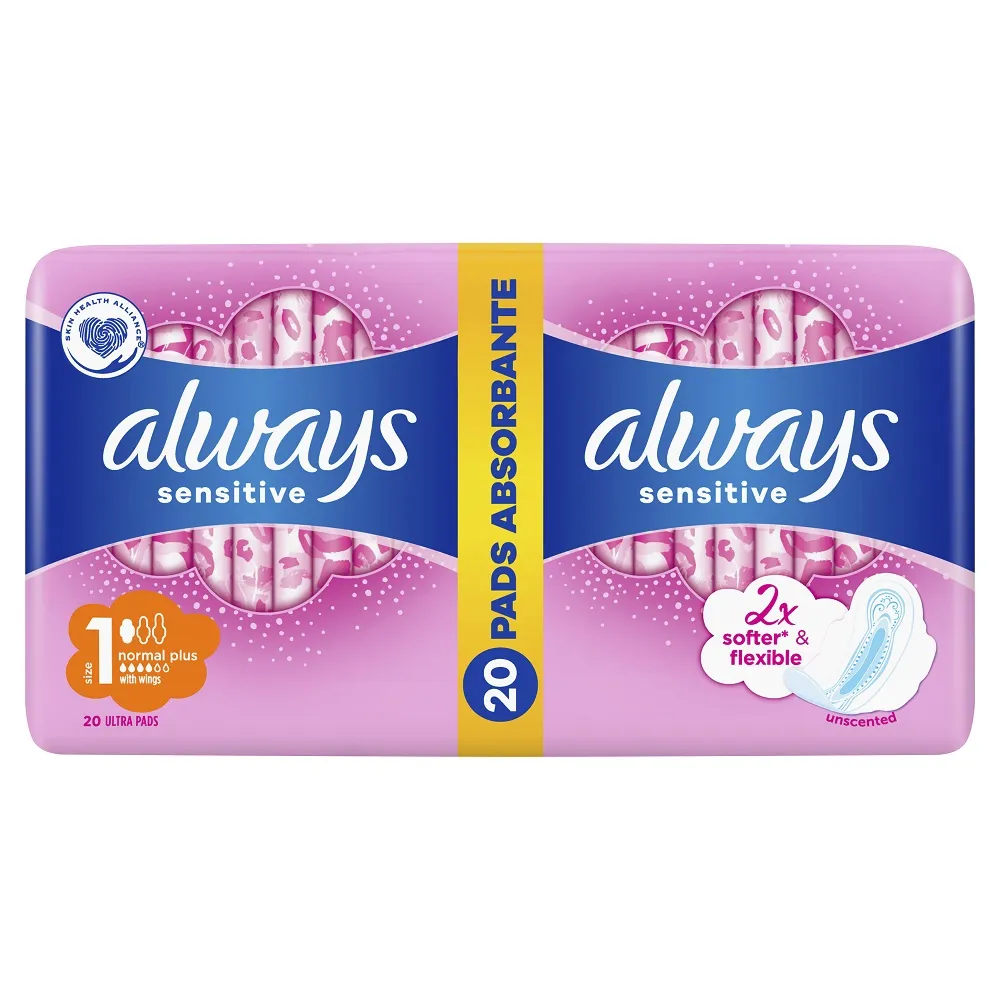 ALWAYS Sensitive Ultra Plus Duo Pack, 20 bucati, P&G