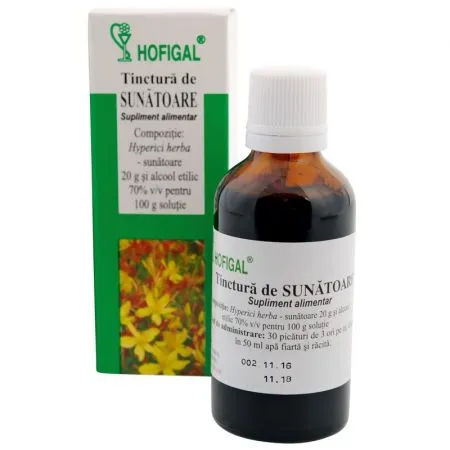 Tinctura de Sunatoare, 50 ml, Hofigal