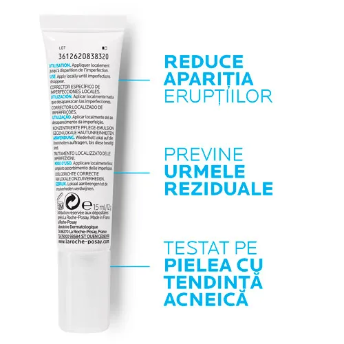 La Roche-Posay Effaclar AI Fluid corector pentru erupțiile cutanate localizate, 15ml