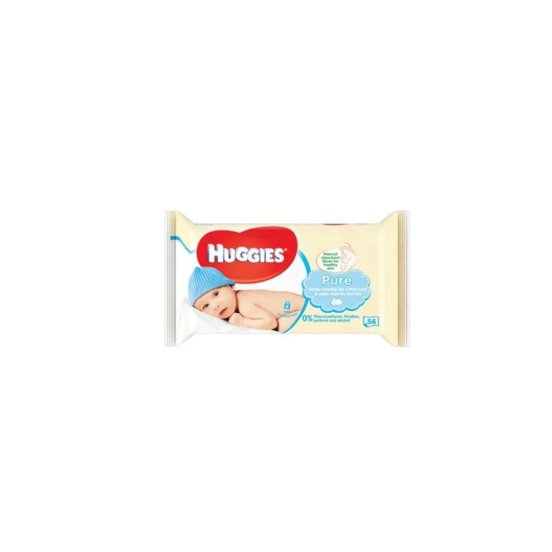 Servetele umede pentru copii Pure, 56 bucati, Huggies