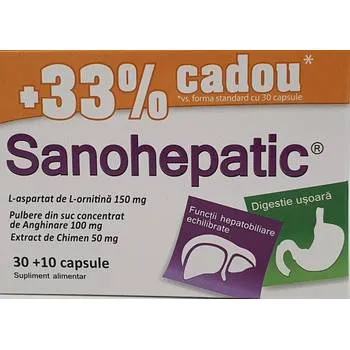 Sanohepatic, 30 capsule + 33%, Zdrovit