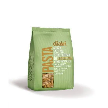 Dialsi Paste Fusilli din linte si orez integral, fara gluten x 240 grame