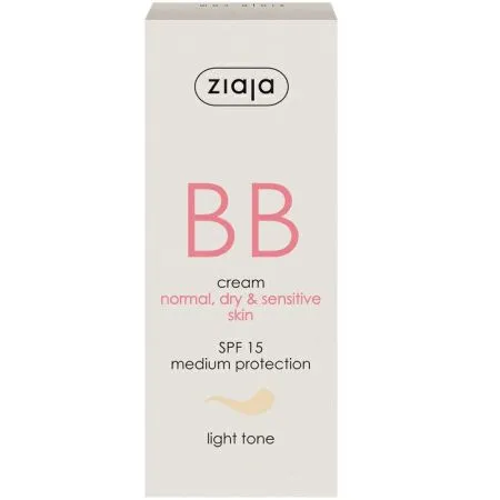 Crema BB cu SPF15 nuanta deschisa pentru ten normal uscat, 50 ml, Ziaja