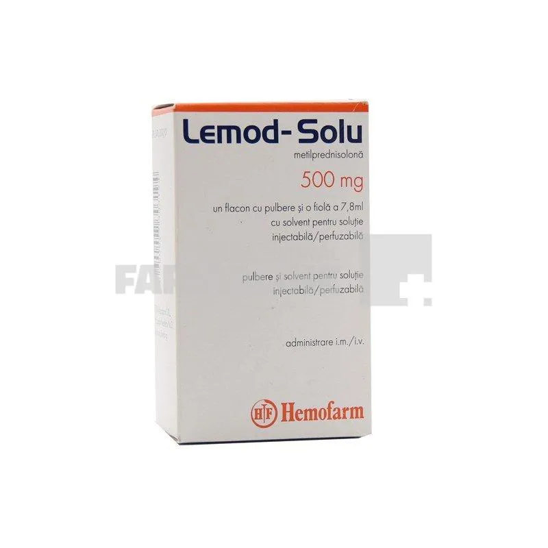 LEMOD SOLU 500 mg x 1 PULB+SOLV. PT. SOL. INJ./PERF. 500mg STADA HEMOFARM S.R.L