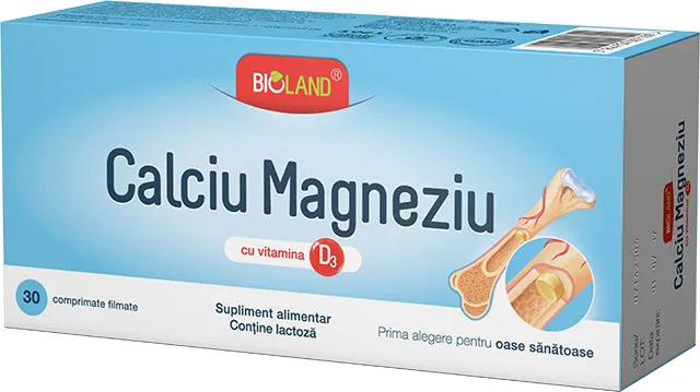 BIOLAND- CA+MG+VITAMINA D3 X 30 COMPRIMATE