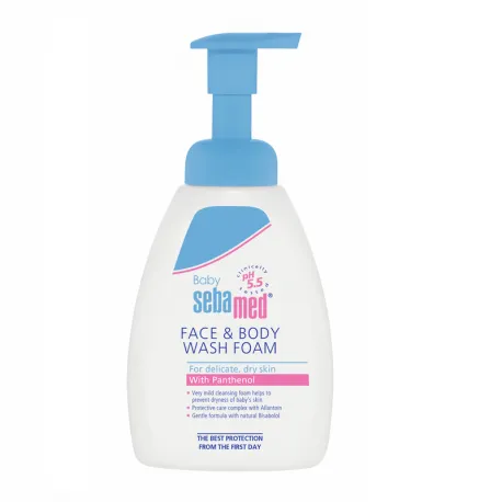 Sebamed Baby, Spuma dermatologica de curatare pentru fata si corp, 400ml