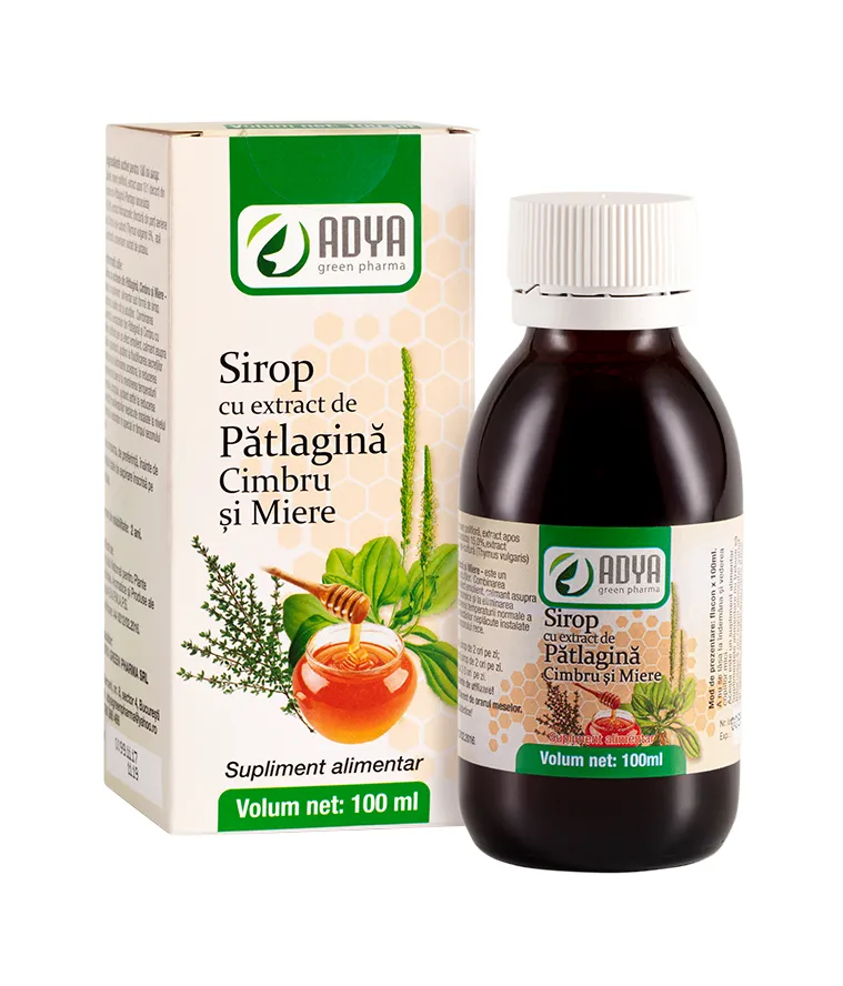 Sirop Patlagina ,Cimbru si Miere 100ml Adya Green Pharma