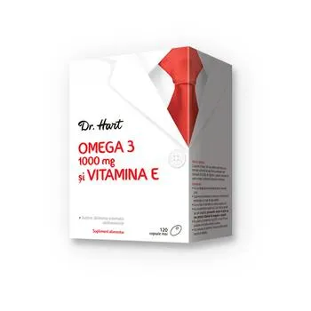 Dr.Hart Omega 3 si Vitamina E, 120 capsule moi