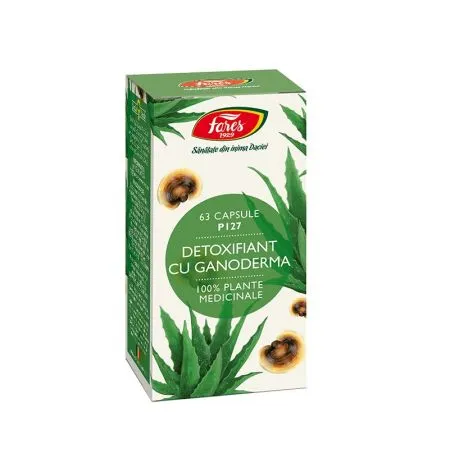 Detoxifian cu Ganoderma, P127, 60 capsule, Fares