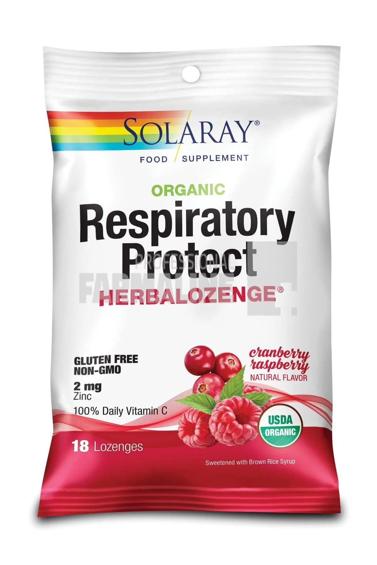 Respiratory Protect Herbalozenge Cranberry Raspberry 18 dropsuri