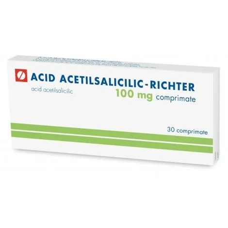 RICHTER ACID ACETILSALICILIC 100MG X 30 COMPRIMATE