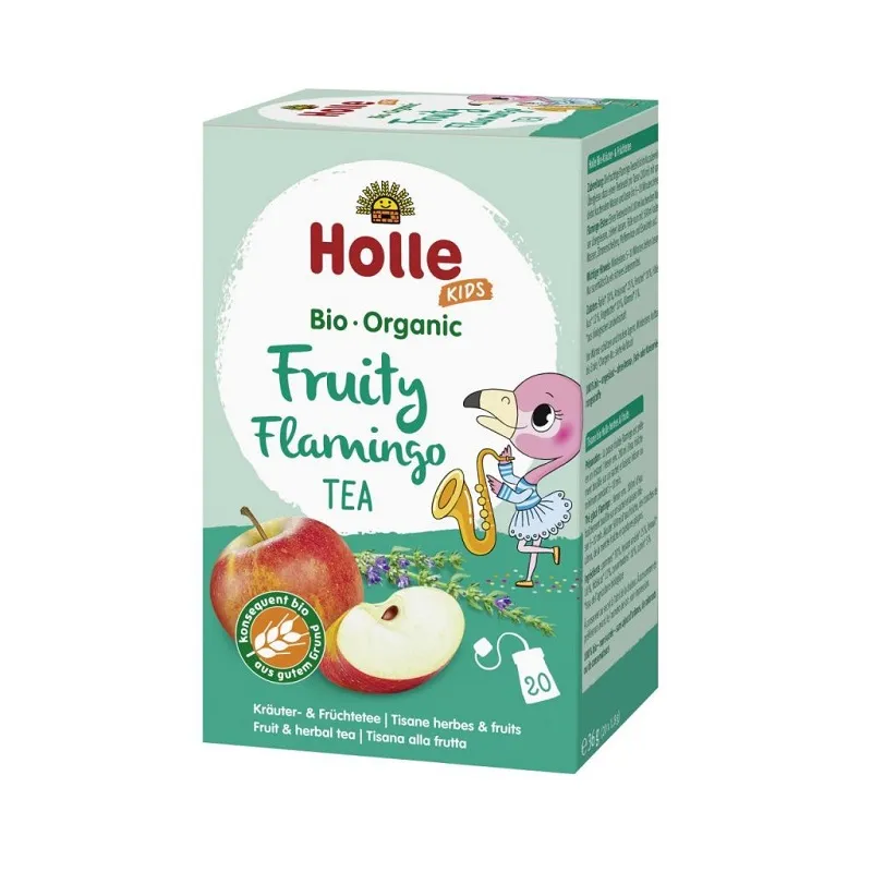 Holle ceai din fructe pentru copii fruity flamingo x 36 grame