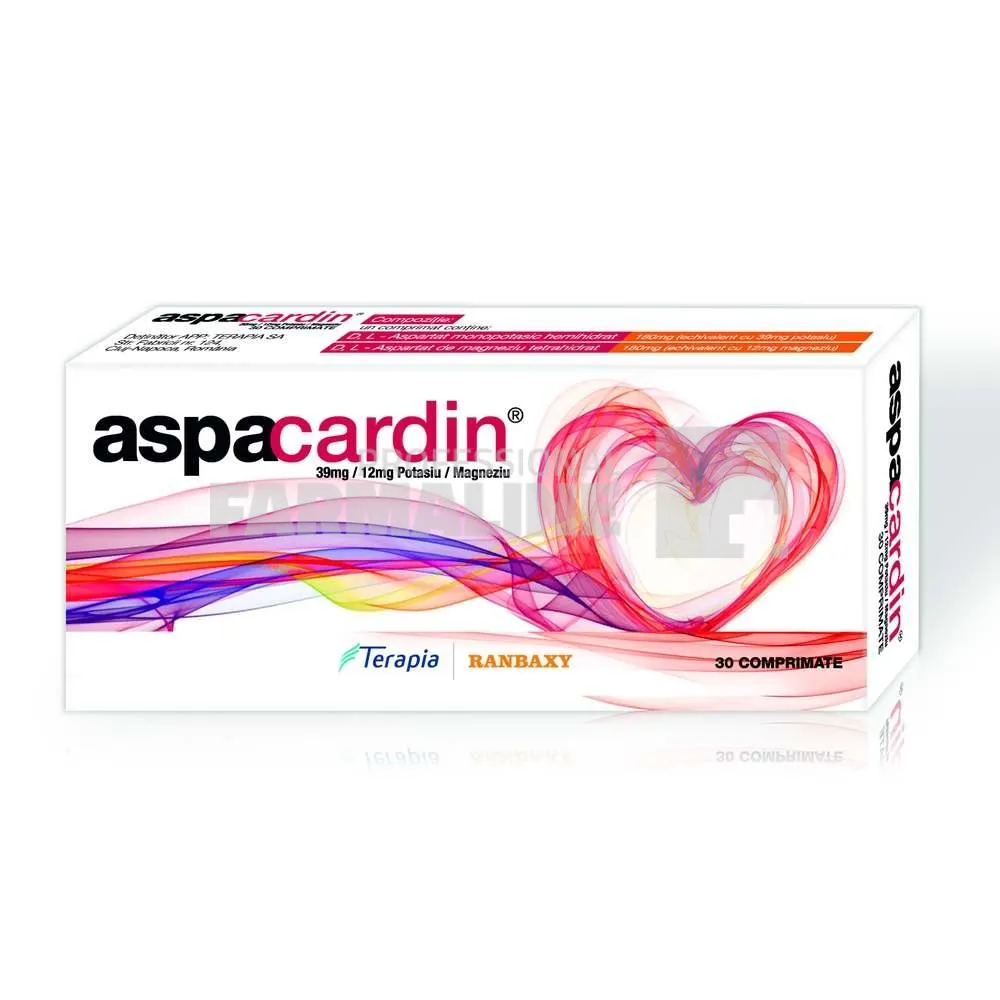 Aspacardin 39 mg/12 mg 30 comprimate