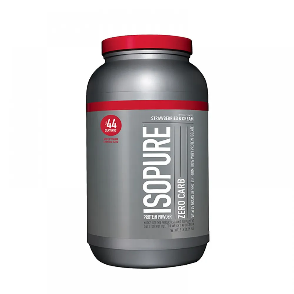 Isopure Zero Carb Proteina cu aroma de crema de capsuni (1360 grame), GNC