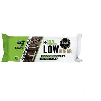 Baton proteic cu biscuiti Low Sugar, 60g, Gold Nutrition