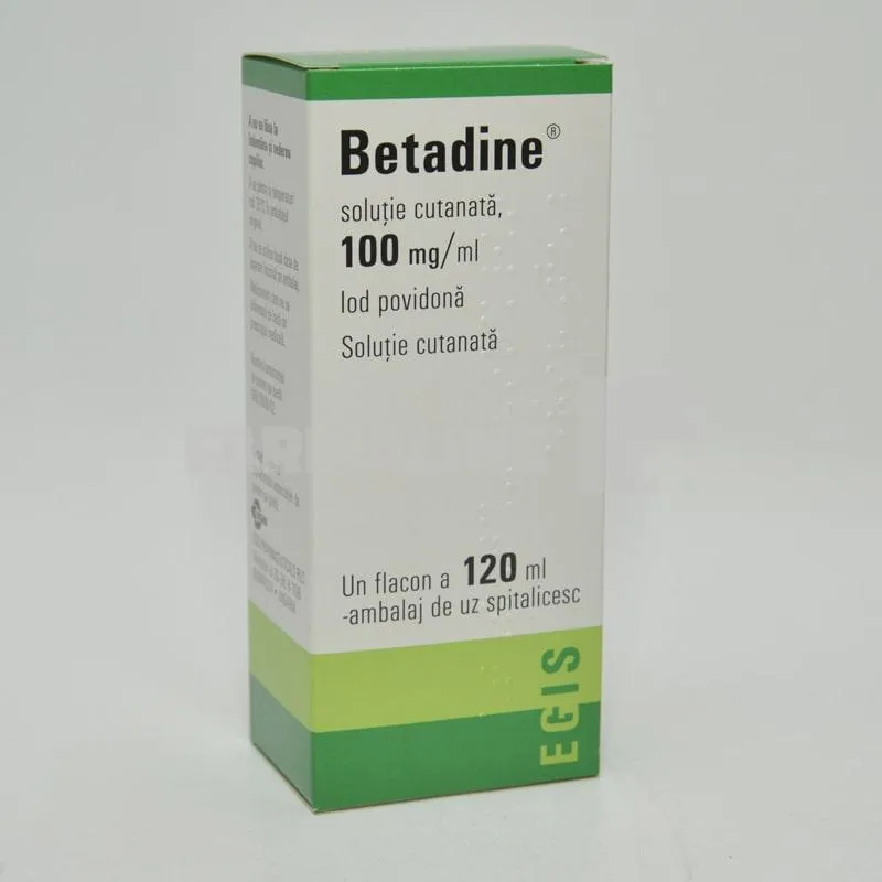Betadine solutie cutanata 100mg/ml 120 ml