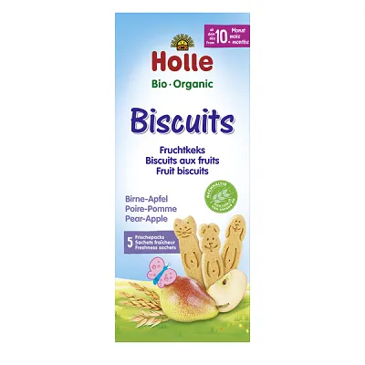 Biscuiti Eco pere si mere, 125 g, Holle