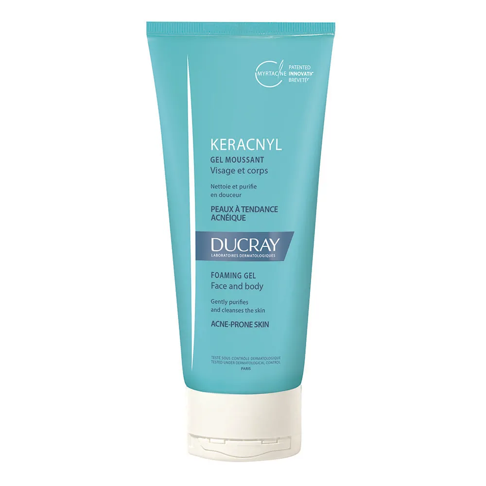 DUCRAY Gel spumant pentru pielea cu tendinta acneica Keracnyl, 200 ml