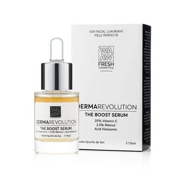 Boost serum 20% Vitamin C + 2.5% Retinol + Acid Hialuronic, 15ml, Wawa Fresh Cosmetics