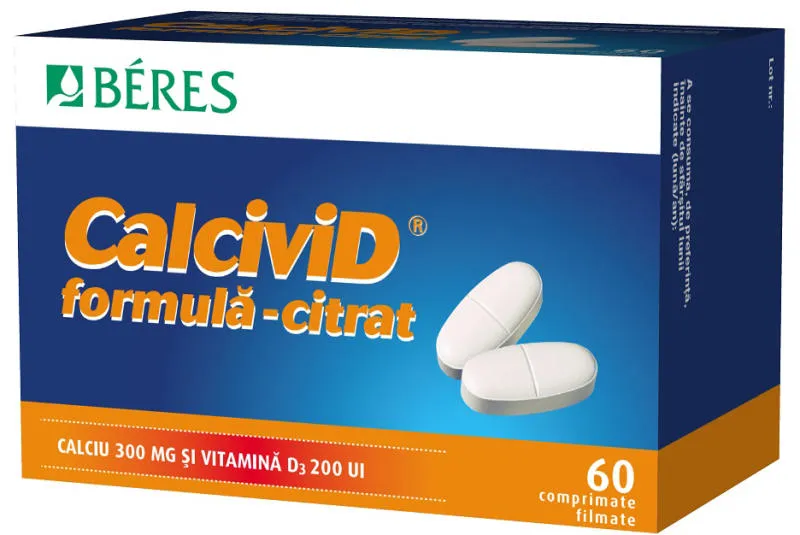 Calcivid formula citrat, 60 comprimate, Beres