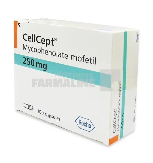 CELLCEPT 250mg x 100 CAPS. 250mg ROCHE REGISTRATION L