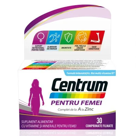 Centrum pentru femei complet de la A la Z, 30 comprimate, Gsk