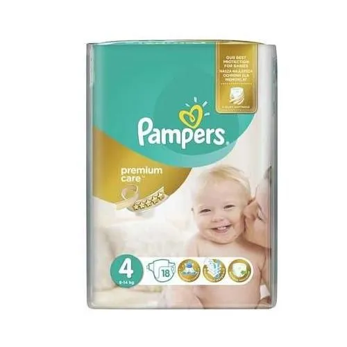 PAMPERS 4 PremiumCare (9-14kg) x 18buc