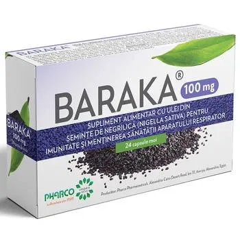 Baraka 100 mg, 24 capsule moi, Pharco