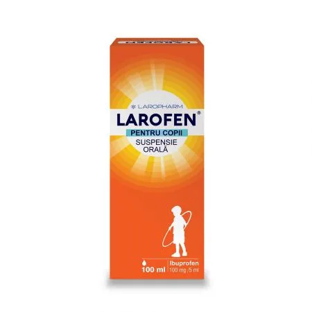 Larofen pentru copii, 100 mg/ 5 ml suspensie orală, 100 ml, Laropharm