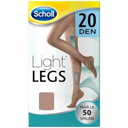 Ciorapi compresivi Light Legs 20den bej, XL, Scholl