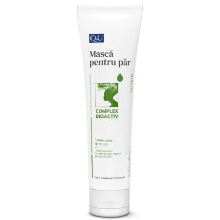 Masca pentru par uscat si deteriorat Q4U, 150 ml, Tis Farmaceutic