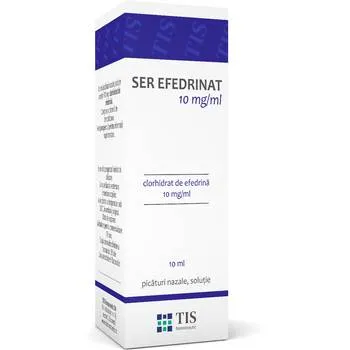 Ser efedrinat 10mg/ml picaturi nazale 1%, 10ml, Tis Farmaceutic