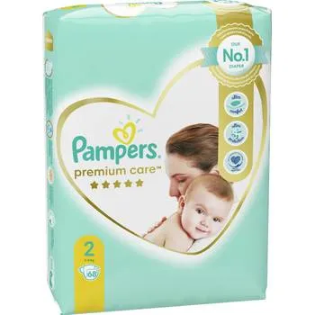 Scutece Premium Care 4-8kg Marimea 2, 68 bucati, Pampers