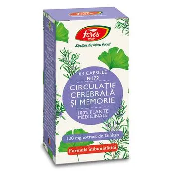 Circulatie cerebrala si memorie N172, 60 capsule, Fares