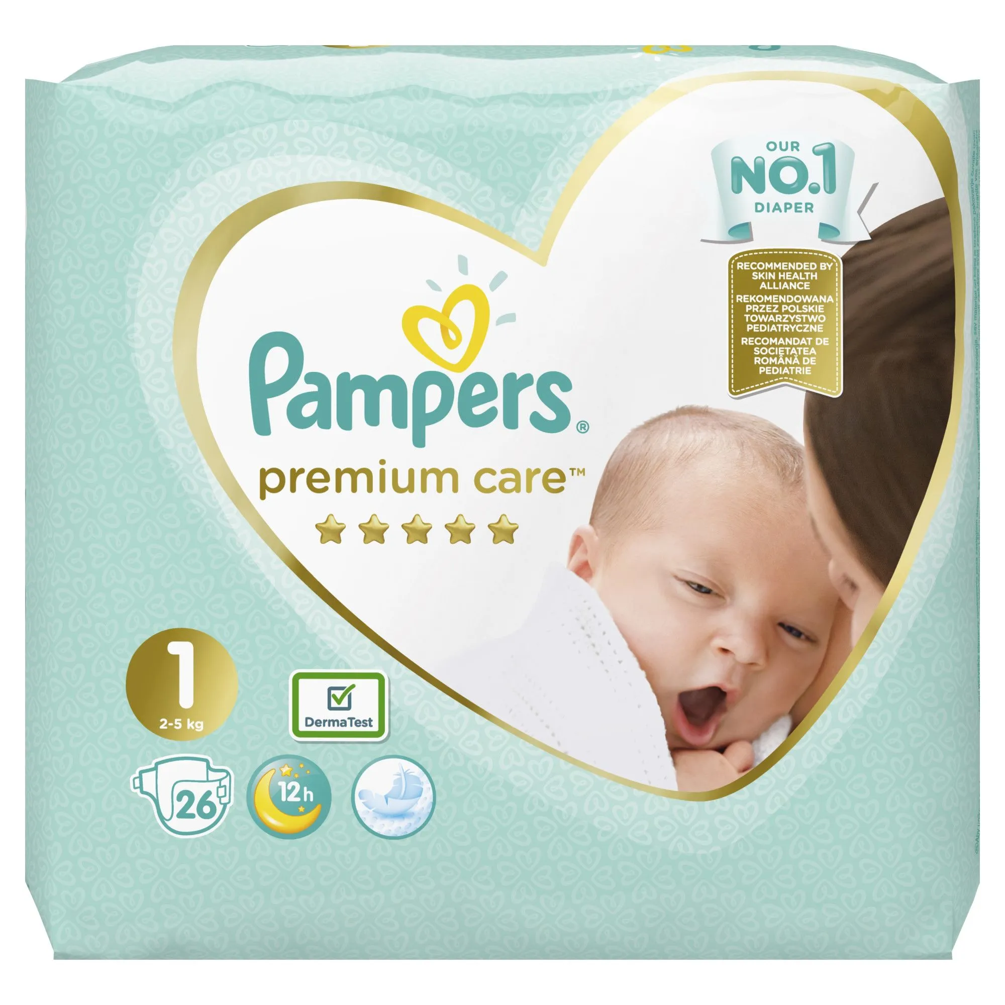 Pampers Scutece nr. 1 Premium Care Newborn, 2-5 kg, 26 bucati