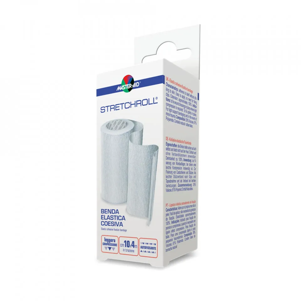 Bandaj elastic autoadeziv Stretchroll Master-Aid, 4mx10cm, Pietrasanta Pharma